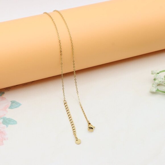 Gold Heart Pendant Yellow Necklace with Crystal Accent, XPNL0362 - Picture 10 of 12